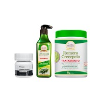 Cápsulas Finasteride 1mg + SHAMPOO ROMERO 320ML + TRATAMIENTO CAPILAR